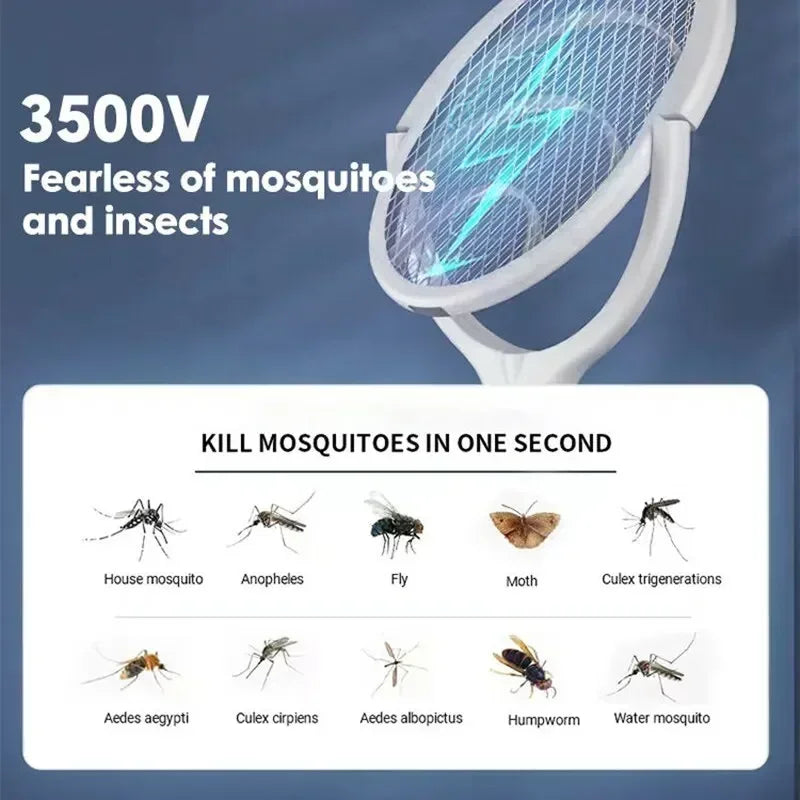 5 In 1 Fast Charging Racket Electric Mosquito Swatter